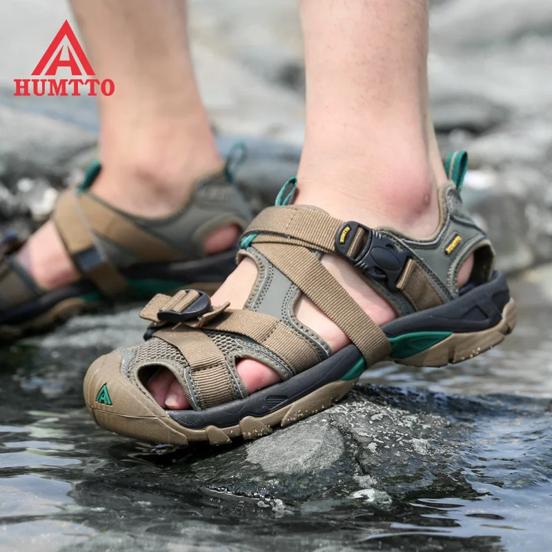 

Outdoor Summer Men Sandals Fashion Breathable Mesh Casual Women Beach Shoes Mens Big Size Hiking Sandal Sneakers Woman