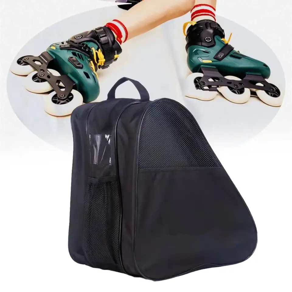 Borsa Con Scomparti Attrezzatura Borsa Porta Pattini A Rotelle Borsa Per Pattinaggio Su Ghiaccio E Pattini A Rotelle - Zaino Borsa Pattini A Rotelle Decathlon Borsa Porta Pattini Tessuto Oxford