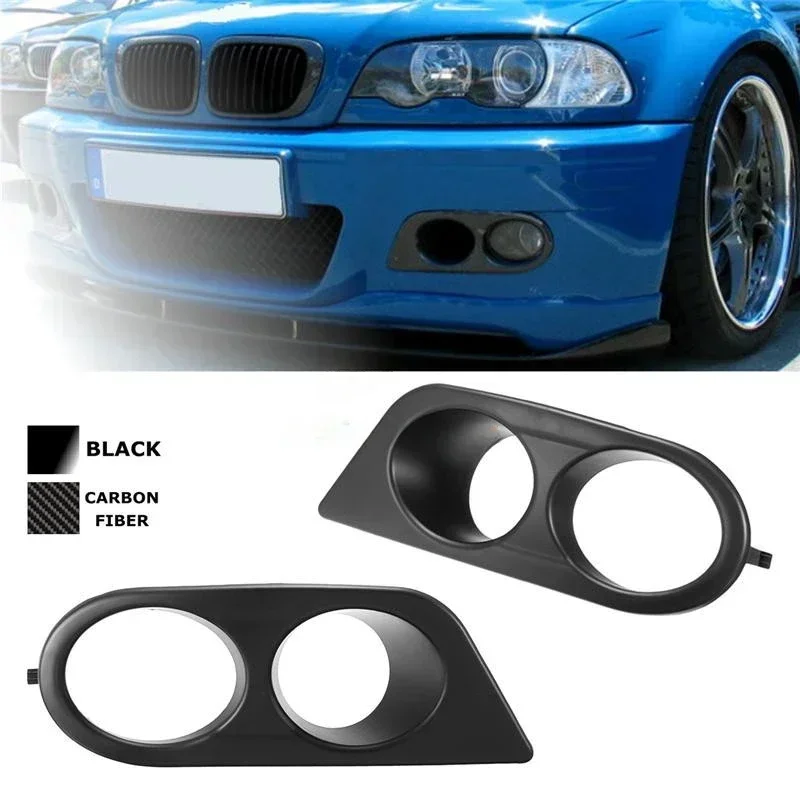 Front Grille Car Bumper Grill Fog Light Cover Trim Honeycomb Mesh for BMW E46 M3 2001-2006