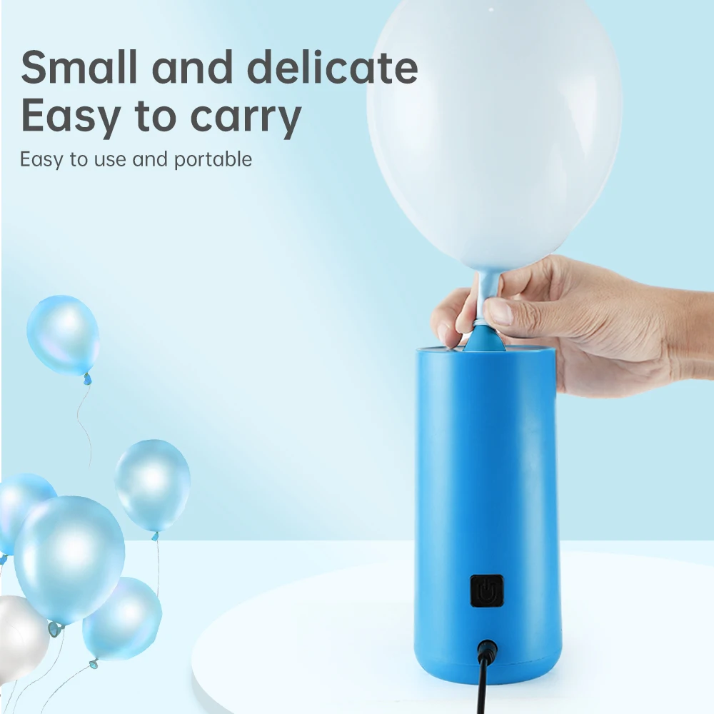 Mini Electric Balloon Pump Blower Machine with Press and Auto Inflate Balloon Anti-slip Air Pump for Helium Balloon All Balloon