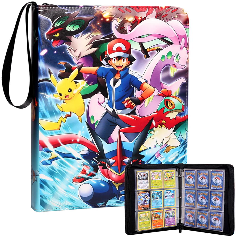 Card Binder 9 Pocket 720 Pockets Trading Card Binder Pu Leather Card Holder  Folder With Zipper Waterproof Card Sleeves Card Book For Sports And Game C