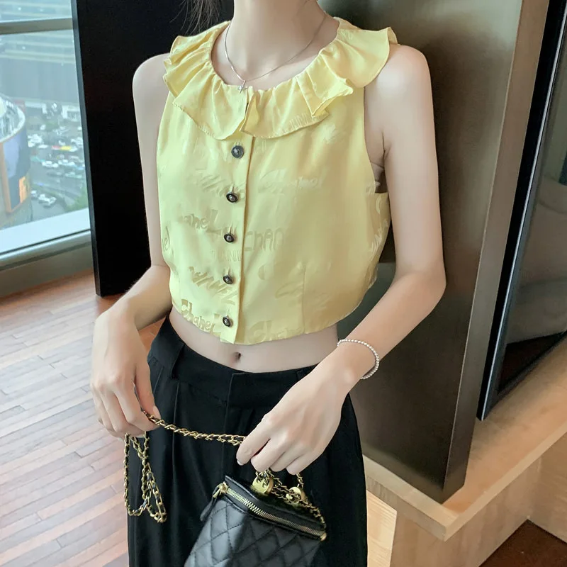 New summer mulberry silk vest new lotus 