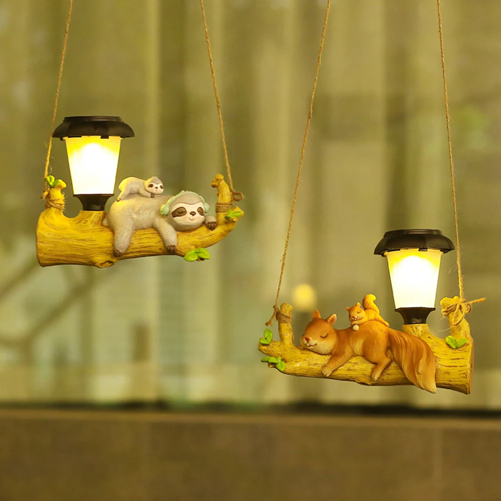 Squirrel Sloth Solar Decorative Lamp Cartoon Animal Statue LED Porch Lamp  Creative Waterproof Removable for Home Path Aisle Lawn AliExpress