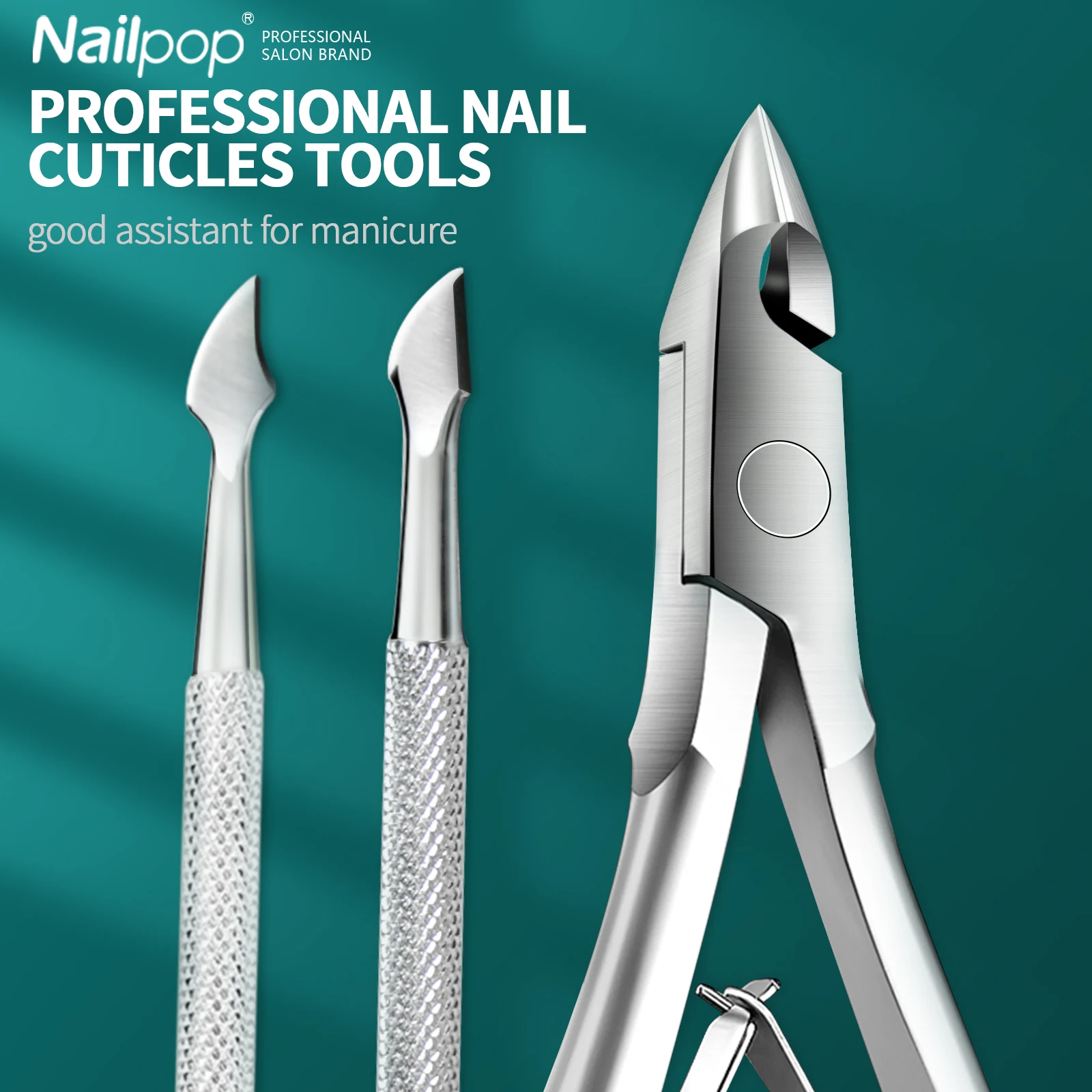 Nailpop Kit Professionale per Manicure in Acciaio Inossidabile: Forbici, Tronchesine, Spingicuticole e Strumenti per la Cura delle Unghie