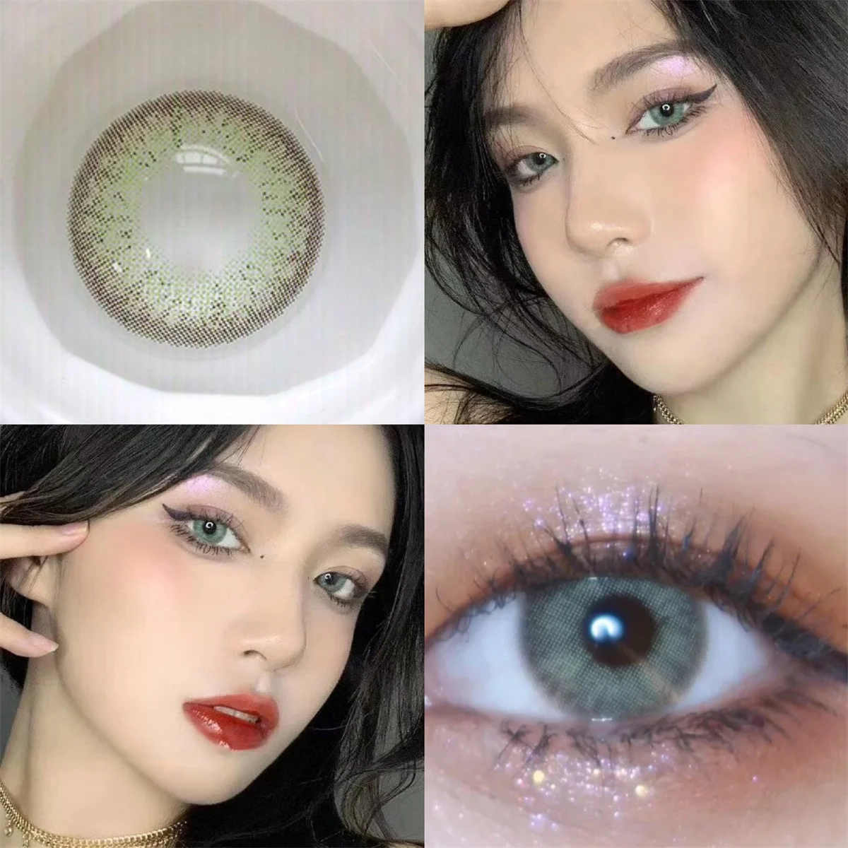 Little Wildcat Gray Colored Contact Lenses for Eyes Natural Yearly Contact Lens Big Beauty Pupil Degrees Prescription Myopia