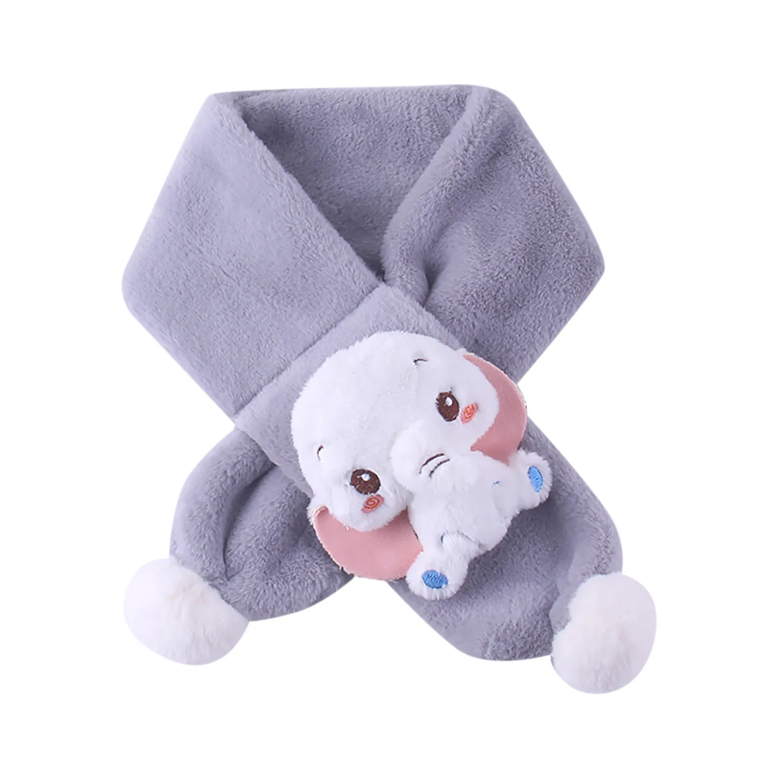 

2022 Children'S Scarf Baby Scarf Elephant Plush Warm Scarf Imitation Rabbit Boys And Girls Winter Scarf