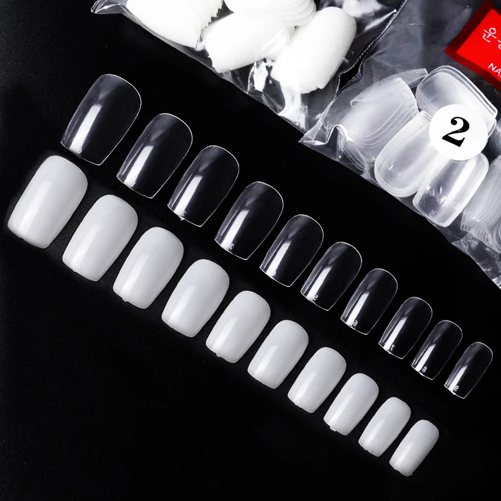 

500pcs/bag Fake Nail Tips Cover Nails Press On Nails Clear Nature