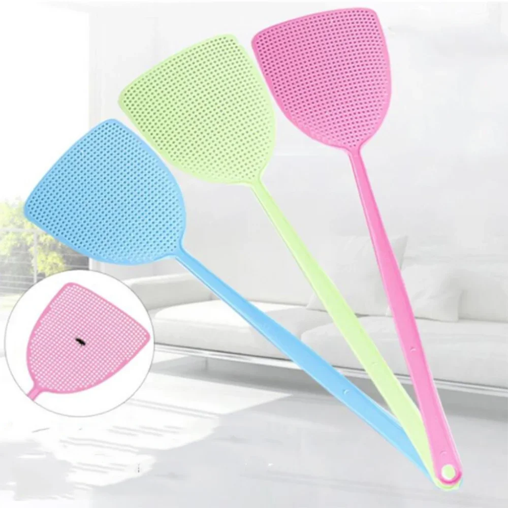 Description Picture 6 of itemDurable Long HandleFly Swatter Pest ControlManual Plastic Solid ColorHome Fly Swatter MosquitoRepellent Tool Restaurant