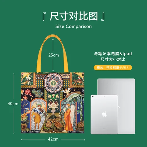 MAH 대용량 어깨 토트 백 Original Designer Illustration Bag 여성용 틈새 토트 백 기질 다기능 3