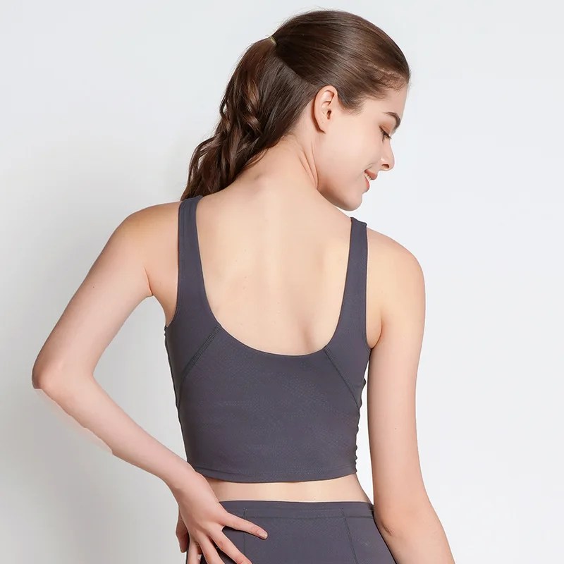 Spring and summer new cross beauty back yoga bra hairless nudity high intensity spring and summer new yoga vest female nudi