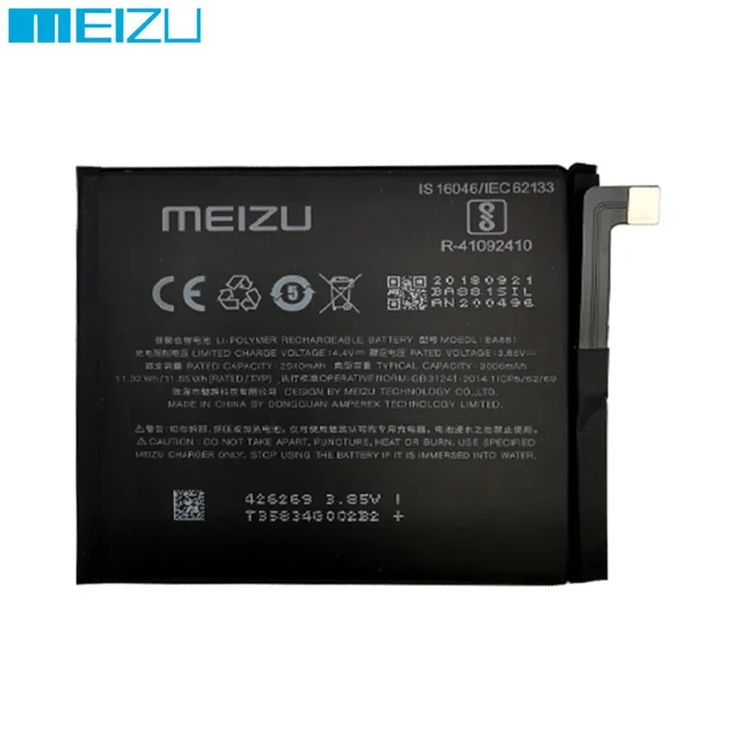Meizu 100% Original BA881 3000mAh New Battery For Meizu 15 M881H/M881Q Phone High Quality Battery Batteries Bateria+ Gift Tools