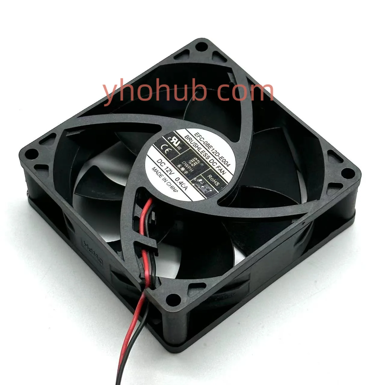 Dwph Efc08e12d-e004 dc 12v 0.40a 80x80x25 mm Ventilador de Refrigeração do Servidor de Fios