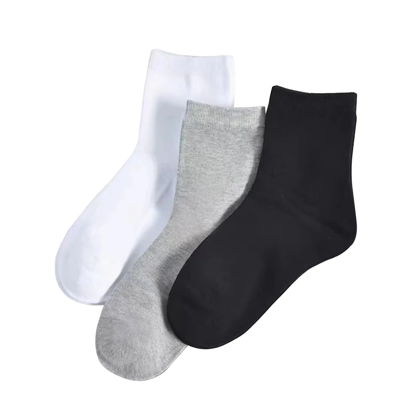 

10 Pairs Men Middle Tube Socks Breathable Sweat Absorption Men‘'s Cotton Socks Casual Business Versatile Socks Black White Gray