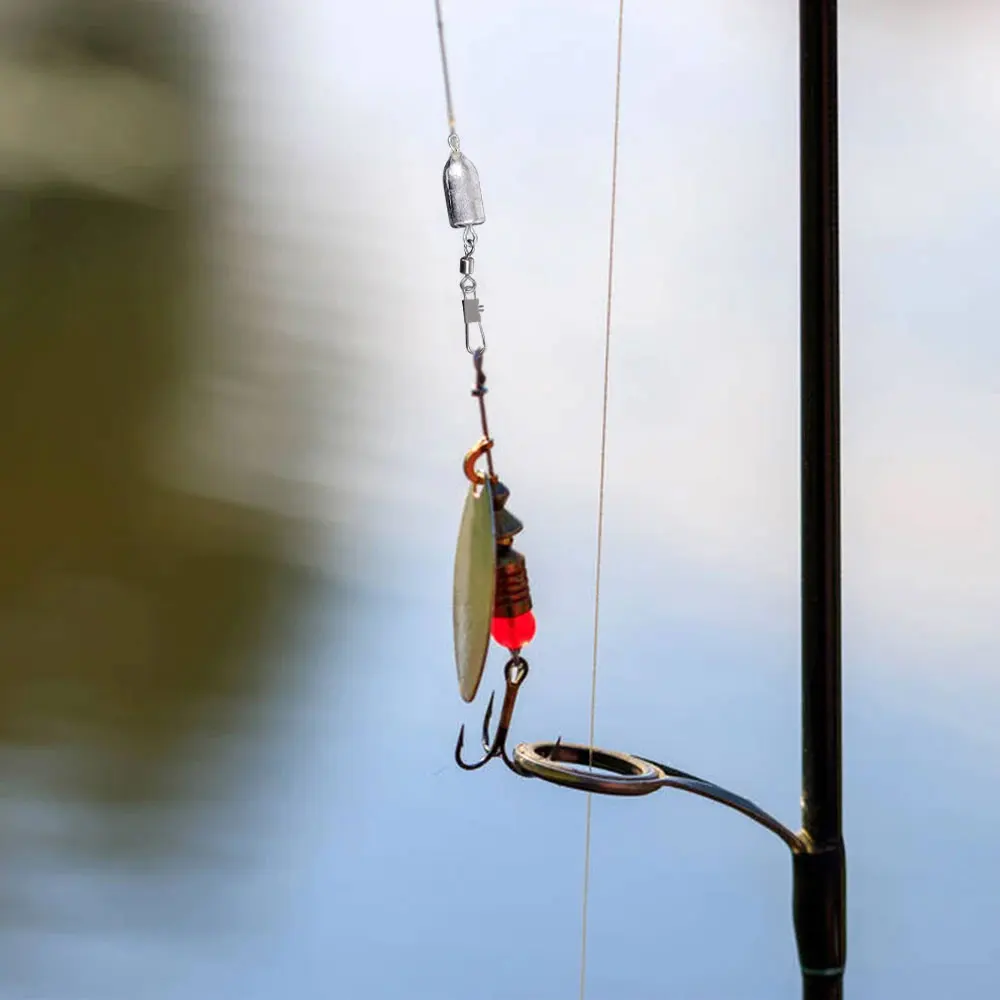 2pcs Water Fishing Sinker Bullet Weights Bullet Sinker Rolling Swivel Interlock Snap Connector Inline 10g 15g 20g 25g 30g