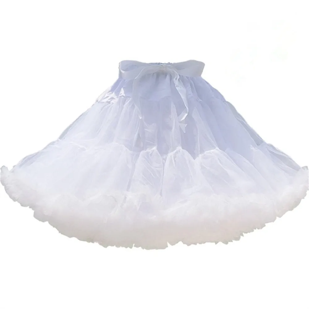 White Black Crinoline Underskirt Skirt 2-layers Of Lace Petticoat Women Fluffy Tutu Skirt Mini Rock Ladies Club Outfit petticoat skirt petticoat underskirt lolita petticoat tulle tutu skirt