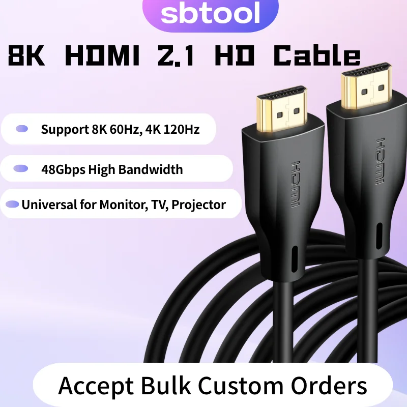 Ultra High-Speed 8K HDMI 2.1 Cable - 48Gbps for PCs, Laptops, TVs, and Smart Devices