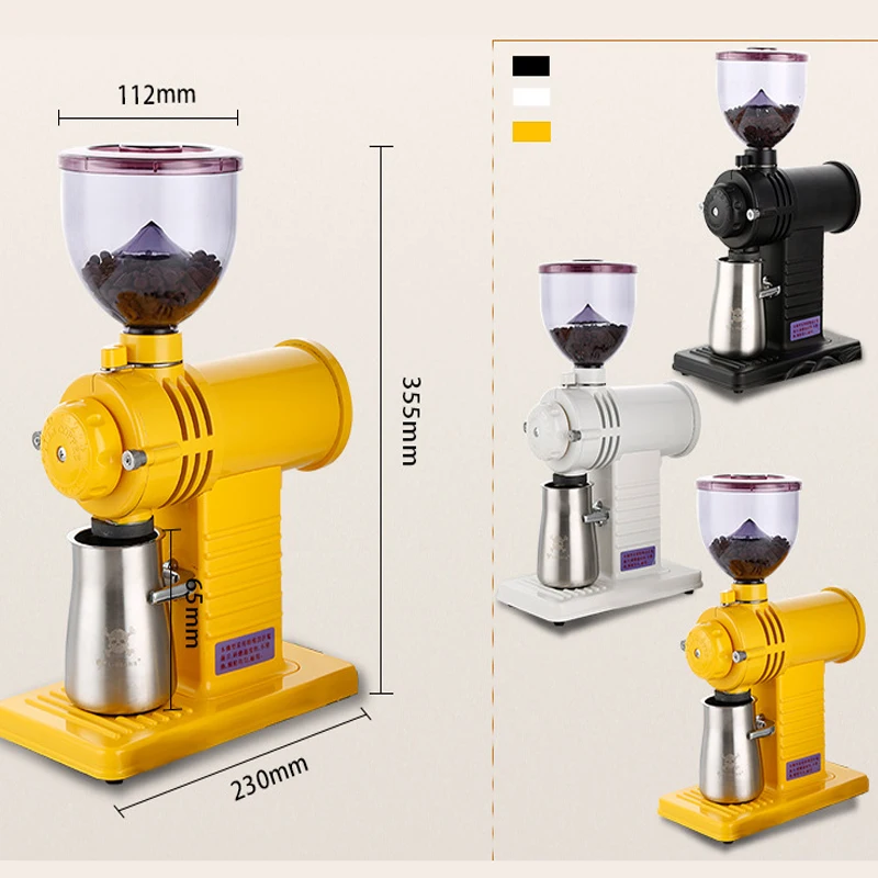 220V/110V Electric Coffee Grinder Machine Coffee Beans Particle Fully Automatic Detachable 10 File Adjustable High Capacity Fast 4