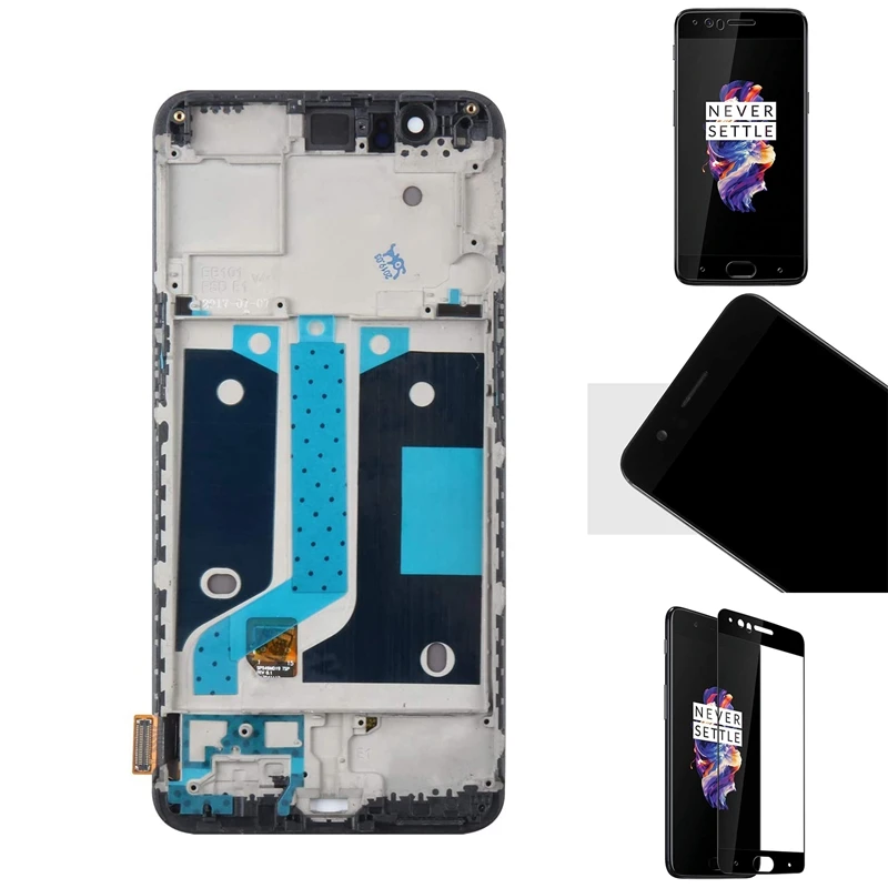 

LCD Display Contact Screen TFT Digitizer Assembly Replacement For 5.5Inch Oneplus 5 1+5 A5000 With Frame