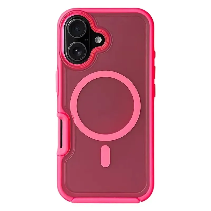 Fluorescent Candy Color Magnetic Matte Phone Case with Wireless Charging Protection