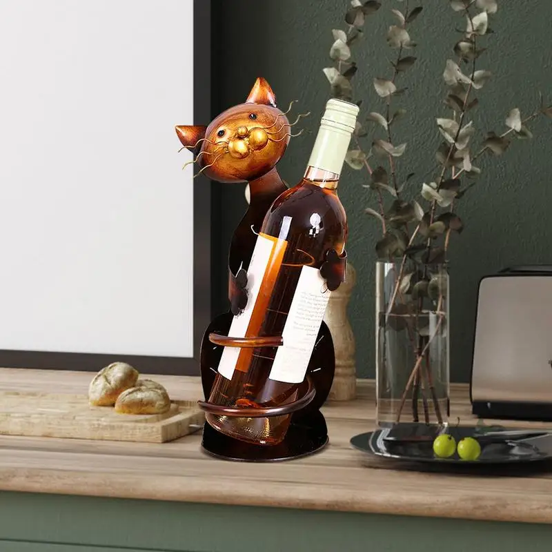 Porte-bouteille de Vin Motif Chat - Élégance Féline pour Votre Collection  de Vins