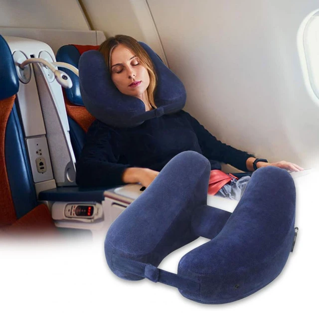 Cuscino per il collo gonfiabile con valvola di brevetto cuscino da viaggio  per aereo a forma di H portatile cuscino per poggiatesta per auto -  AliExpress
