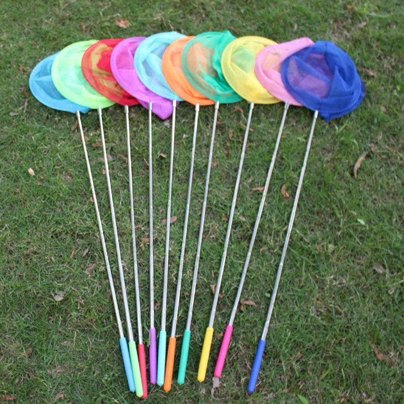 

Kids Fishing Net Rainbow Telescopic Butterfly Net Insect Catching Nets For Children Catching Insects Bug Small Fish Tools