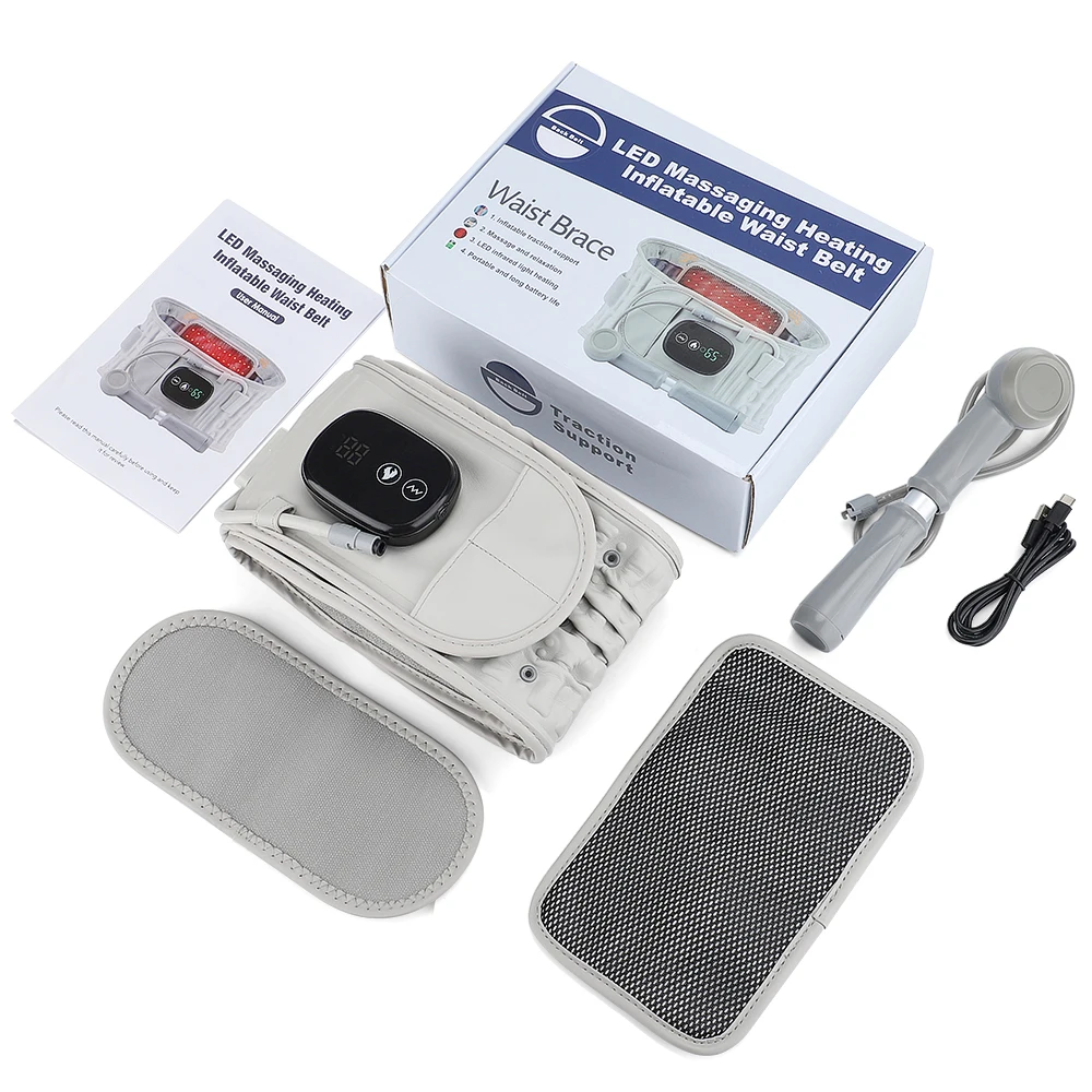 Heating Waist Massager Belts Vibration Inflatable Heated Pads Back Protector Waist Massage Relax Warmer