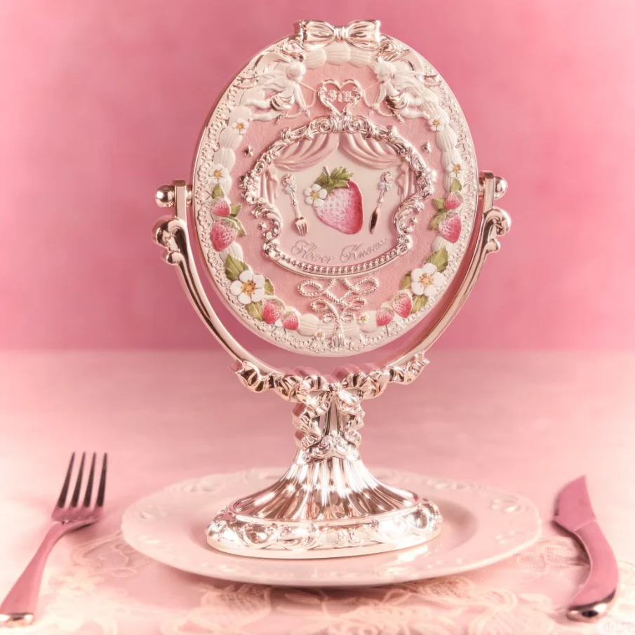 フラワーノーズ9周年記念デスクトップミラー エアクッションコーム