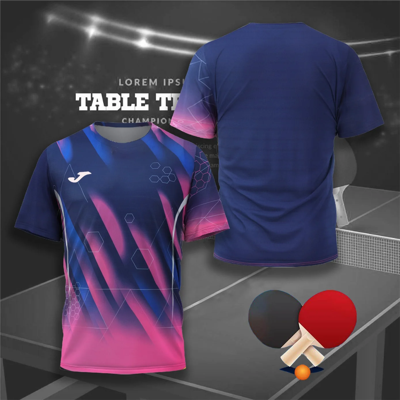 JOMA 2025 Badminton 3D Print Fashion Men Women T-shirts short sleeve t shirt badminton uniforms Summer Daily Outdoor Sports Fitness Quick-drying Breathable Short-sleeve