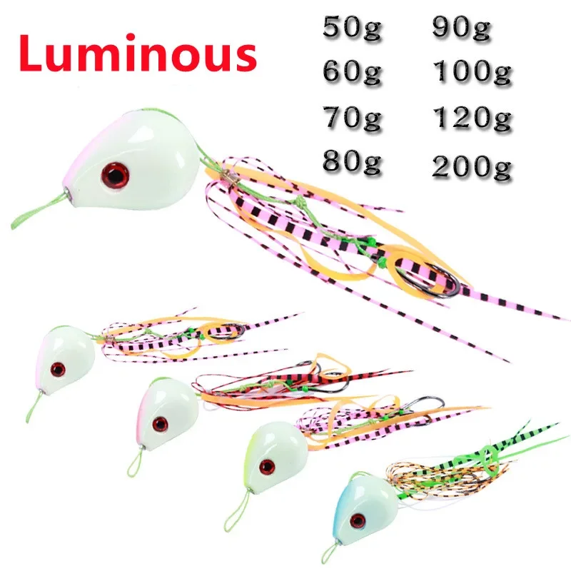 ZWICKE Tenya Madai Jig Kabura Fishing Lure Jighead Sea Boating Bait with Rubber Skirt Saltwater 50-100g Fishing Tackle Bait