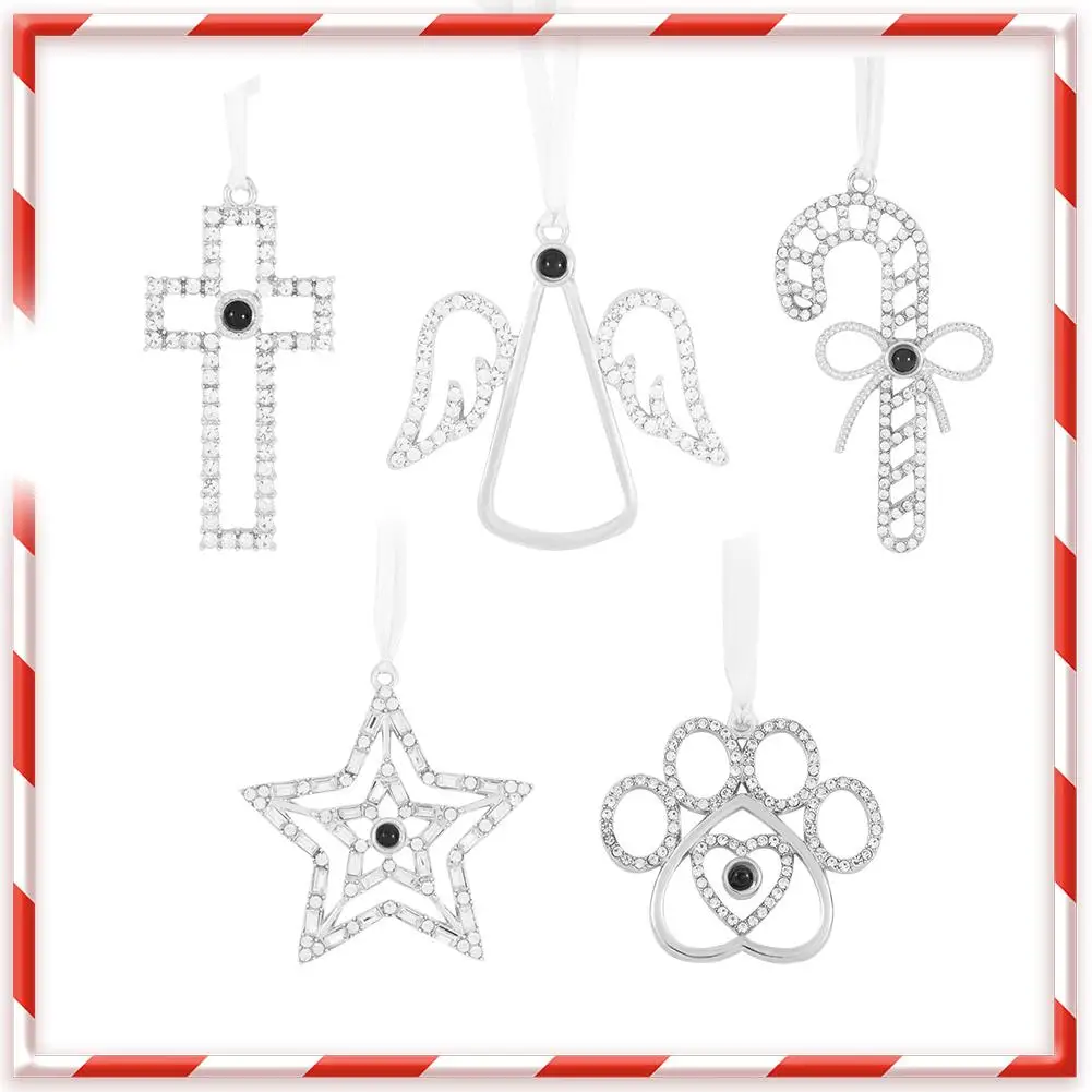 Projection Christmas Ornament With Picture Inside Pendant Christmas Tree Hanging Decoration for Family Friends