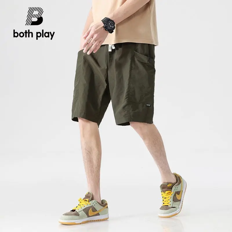 New Summer Shorts Men Wear Summer Ice Silk Casual Sports Workwear Five-point Mid-sized Pants 4