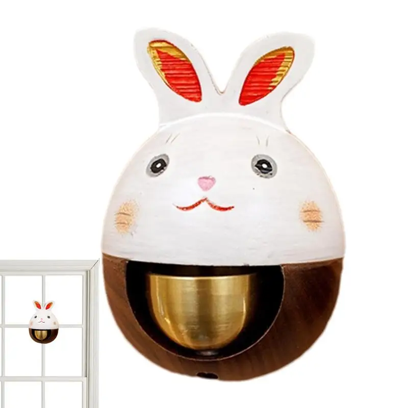 

Магнитный дверной звонок, магнитный дверной звонок ручной работы в форме кролика, дверной звонок в японском стиле, громкий звонок, уникальные входные украшения для