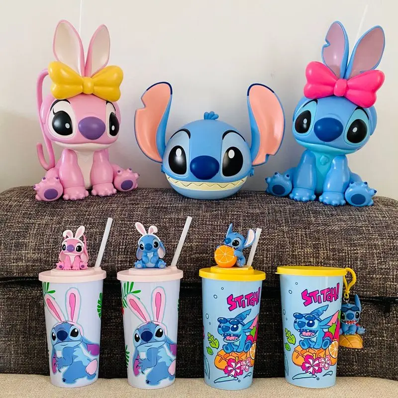 

Cute Lilo & Stitch Cup Stitch Angel Tumbler Popcorn Bucket Exclusive Cinema Collectible Christmas Gifts