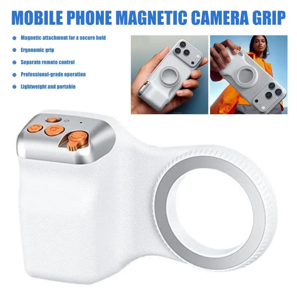 Ergonomic Magnetic Phone Grip with Remote Shutter