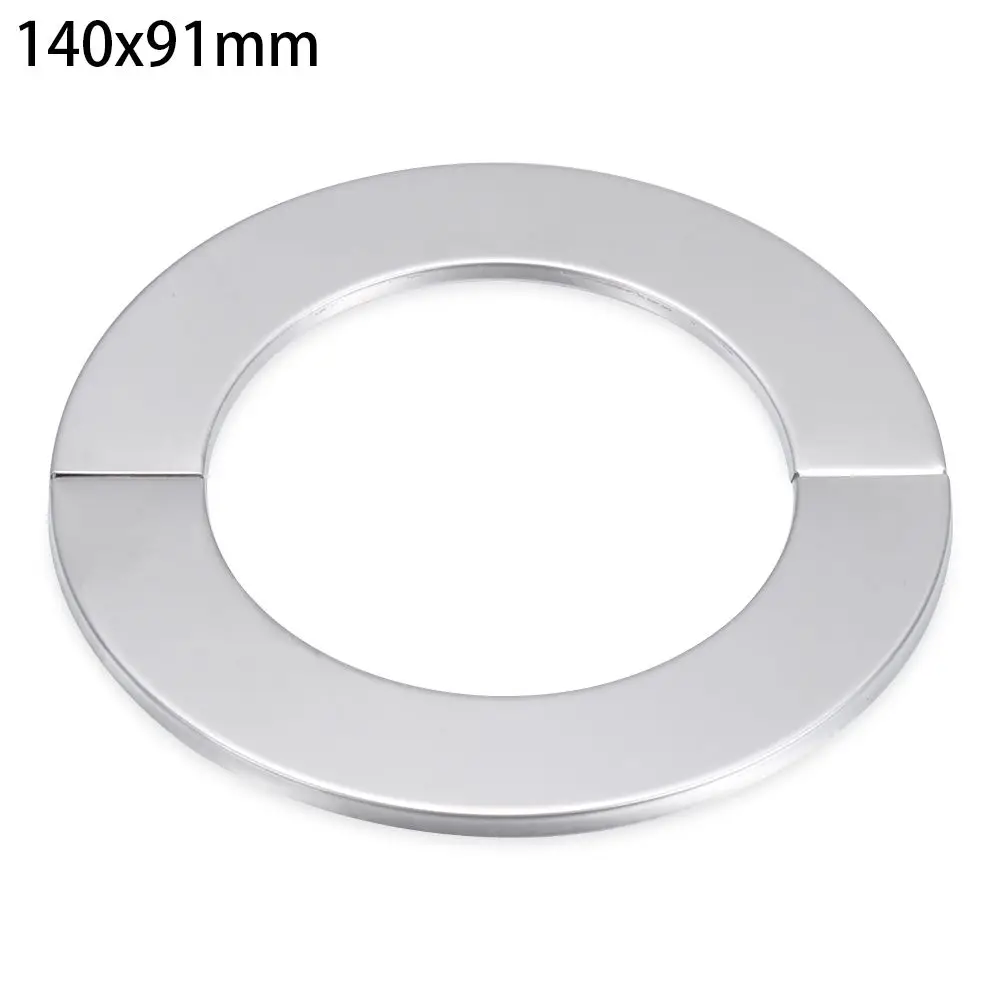 Sleek Black Stainless Steel Shower & Faucet Decorative Wall Covers