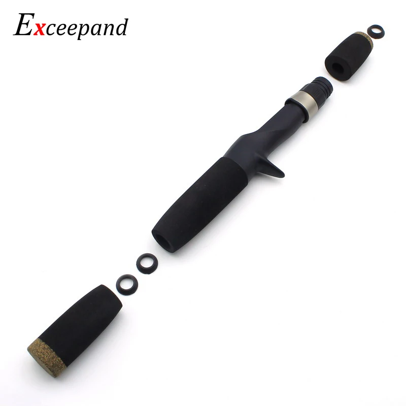 Exceepand Black EVA and Rubber Cork Fishing Rod Handle Foam Split Pole  Grips Replacement Parts for Rod Building or Repair