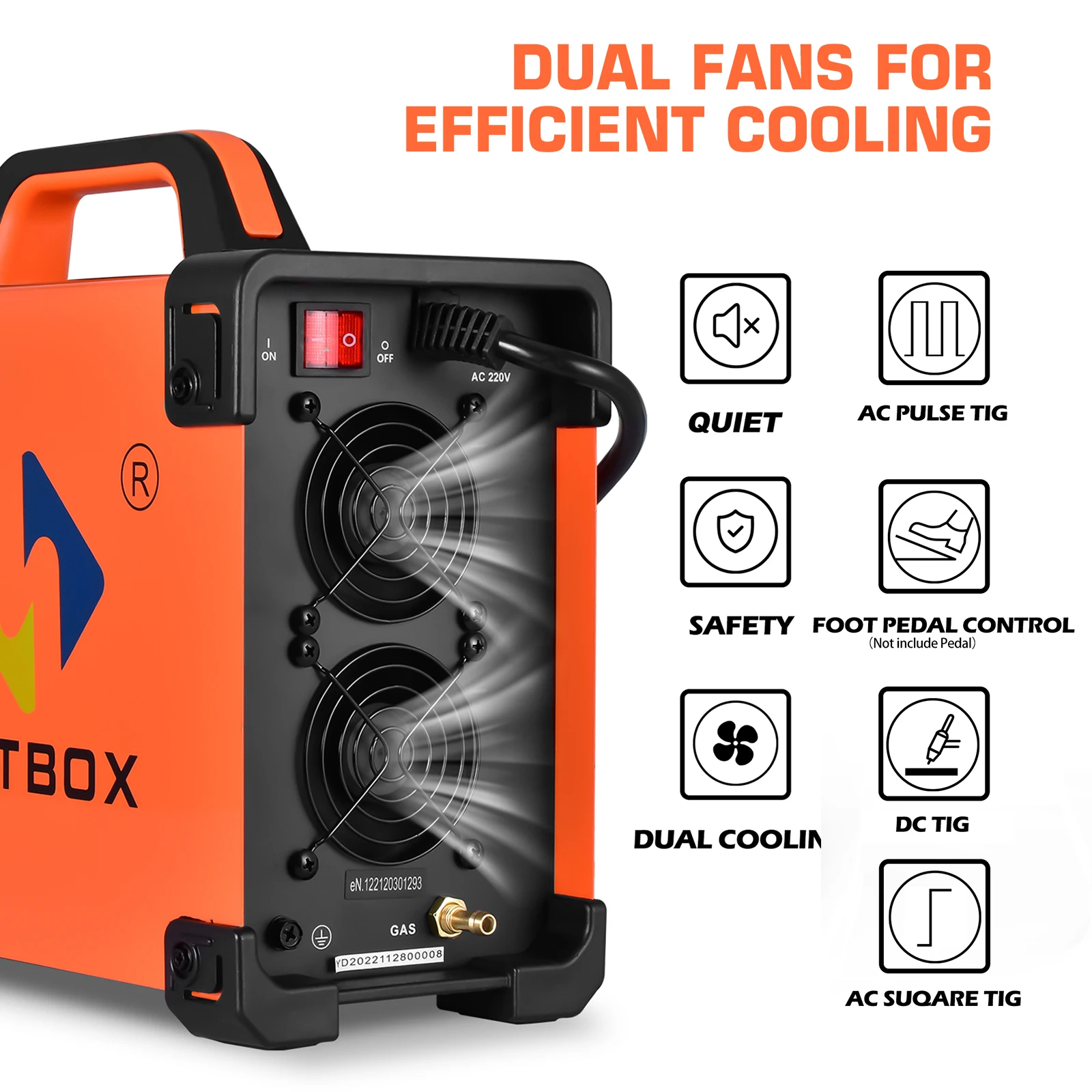 HITBOX Aluminum Welder 4 In 1 HBT250P AC/DC TIG Welding Machine Pulse Argon Digital Control Gas Stainless Pulse Welder 2T/4T 4