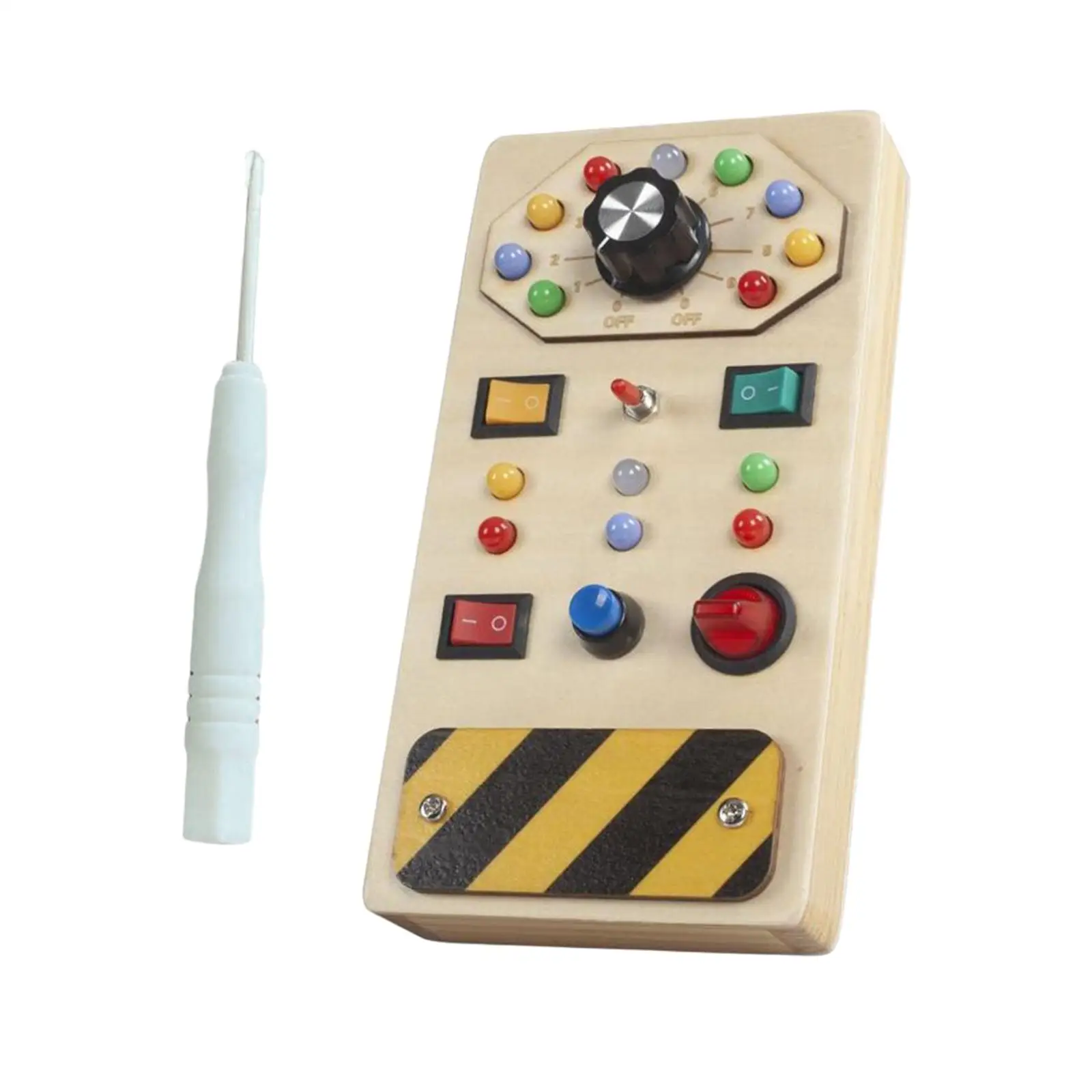 

Lights Switch Busy Board Toys with Buttons Indoor Play Game Kids Activity Sensory Board Toys for Kids Ages 3+ Boys Holiday Gifts