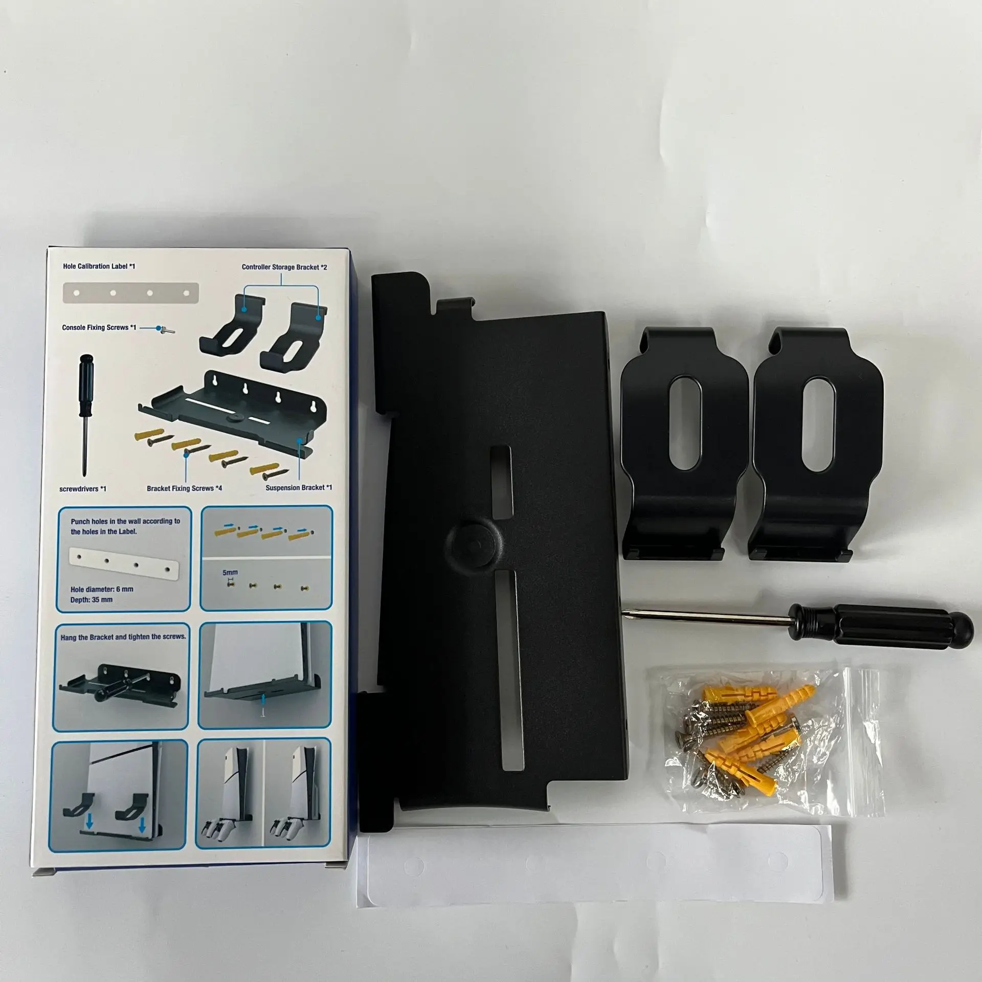 GP-526 For PS5 Slim Controller wall mounted rack for PS5 Slim host universal wall bracket with handle headphone storage rack