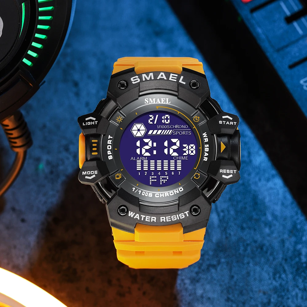Smael 8072 Nuovo Orologio da Uomo alla Moda con Luce Notturna, Impermeabile, Sportivo, Digitale, per Attività all'Aperto, Regalo per Uomo
