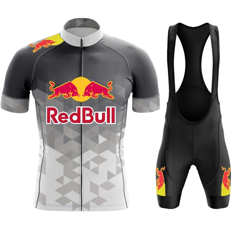 Red Bull Sportswear Mountain Cycling Clothing Uniform Jersey Men Men's Bike Shorts Man Mtb Pants 2024 Outfit Set Sports Team Bib 5