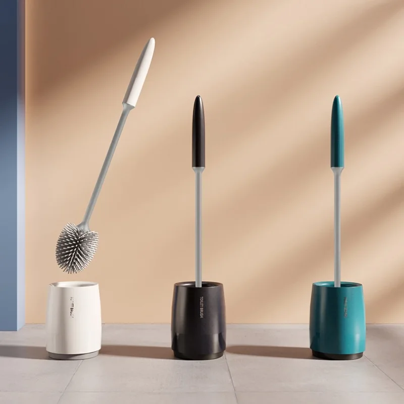 

Rugby-Shaped Bruch Head Household Dead-Zone Free Toilet Brush Set Base Leak-Proof Cleaning Brush Useful Tool