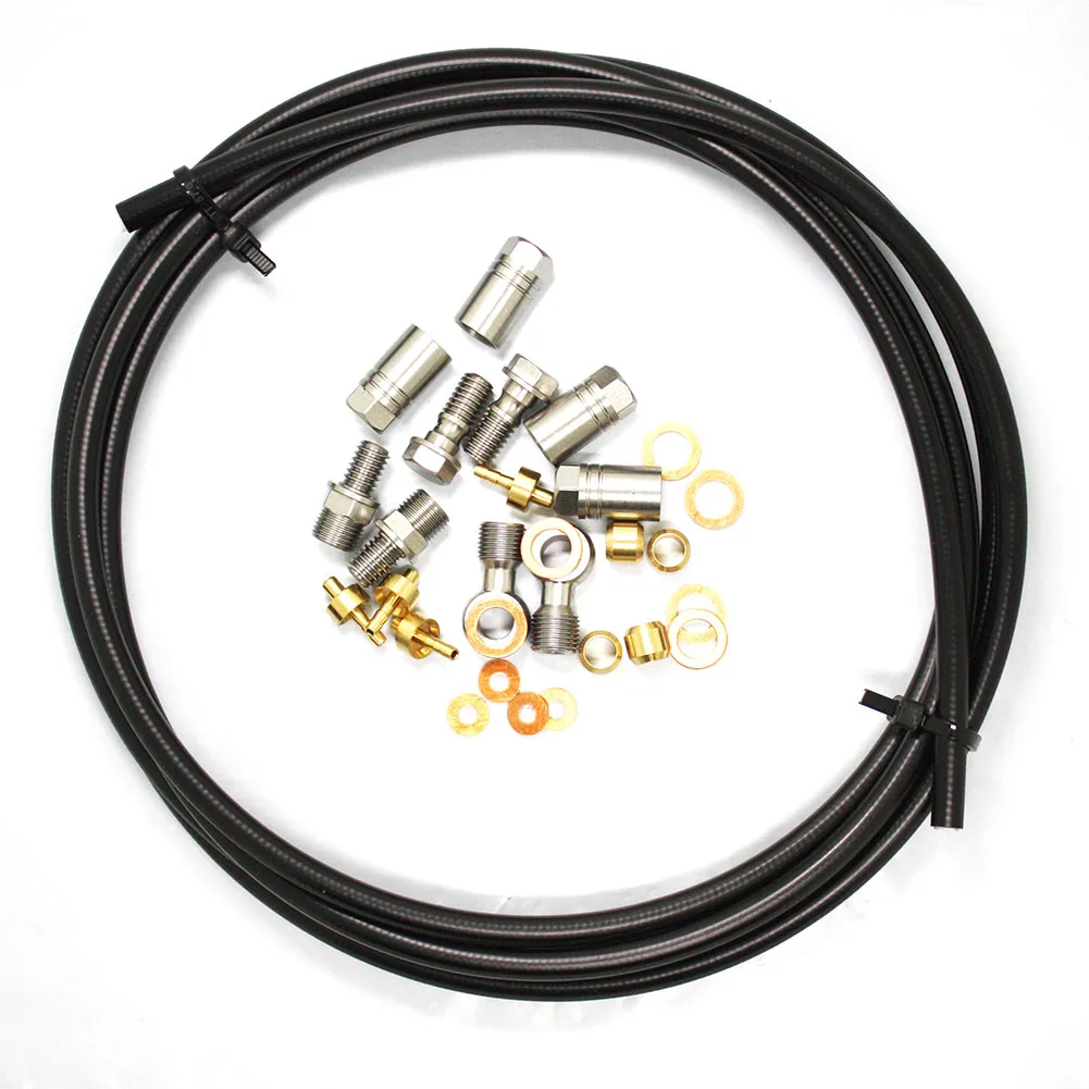 Hoffen Tech Disc Brems Schlauch Fahrrad Bike Bremshebel Connector Kit Für Front Hinteren Bremssättel Linie Schlauch Länge 2,5 m – Detail 3