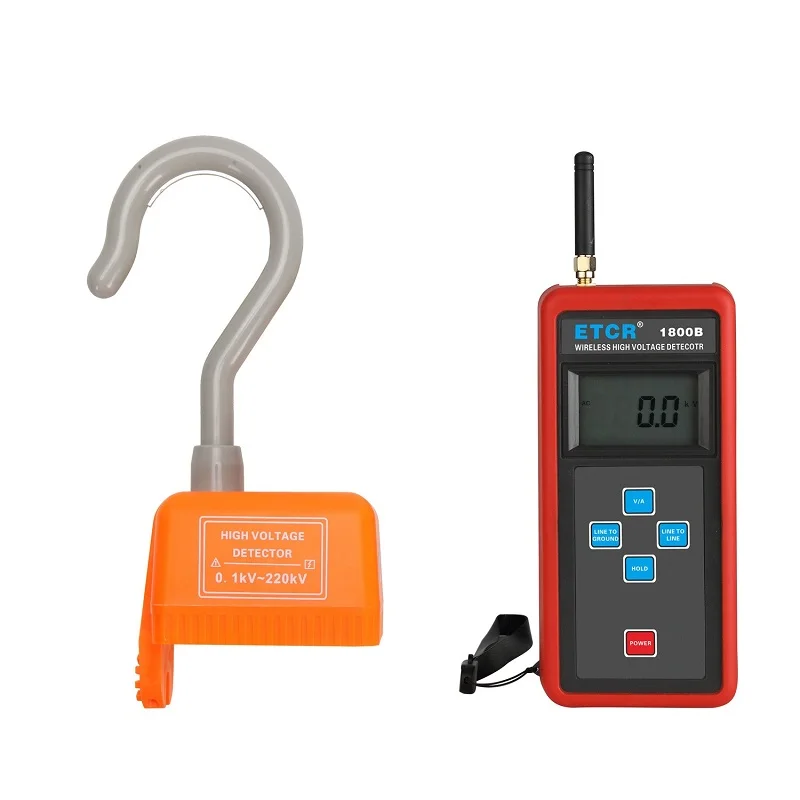 

ETCR1800B Wireless High Voltage Phase Detector 0.1kV - 220kV Current Test Range 0.1A-6000A Light Alarm 99 Groups Data Upload