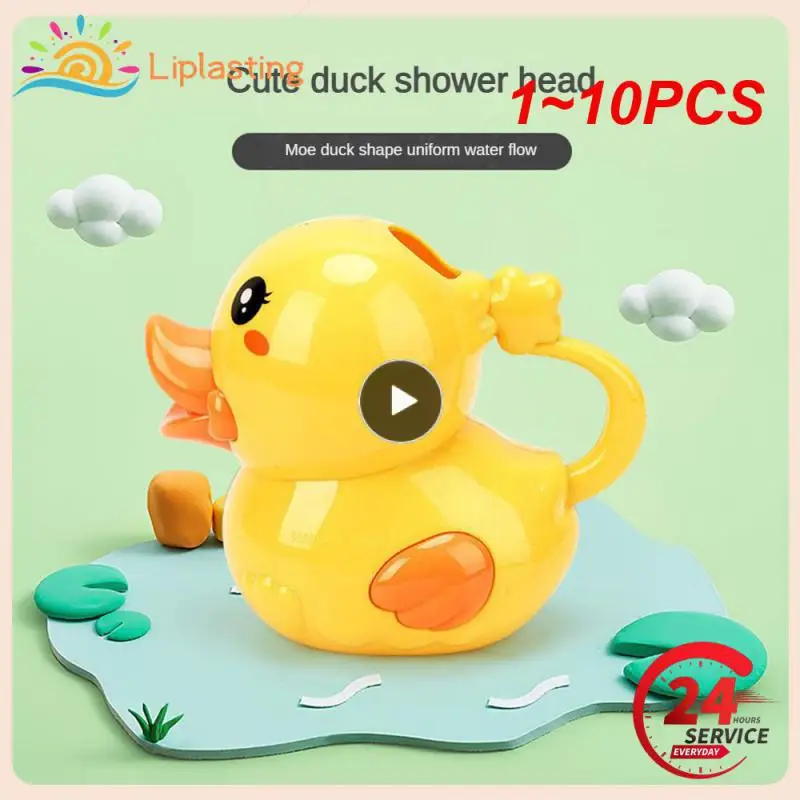 

1~10PCS Baby Bath Toys Yellow Duck Float Spray Water Toys Finding Bathroom Play Animals Shower Figure Toy 2 in 1 Watering Pot