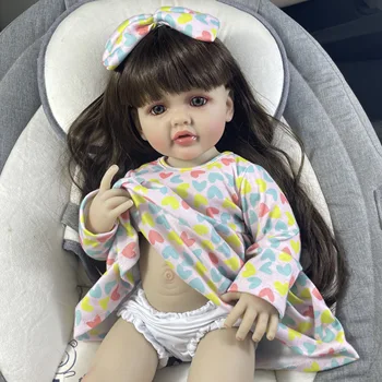 MRB 22Inch 55CM Full Silicone Vinyl Reborn Baby Doll Betty Lifelike Girl Princess Toddler Bebe Doll Birthday Christmas Gift 1