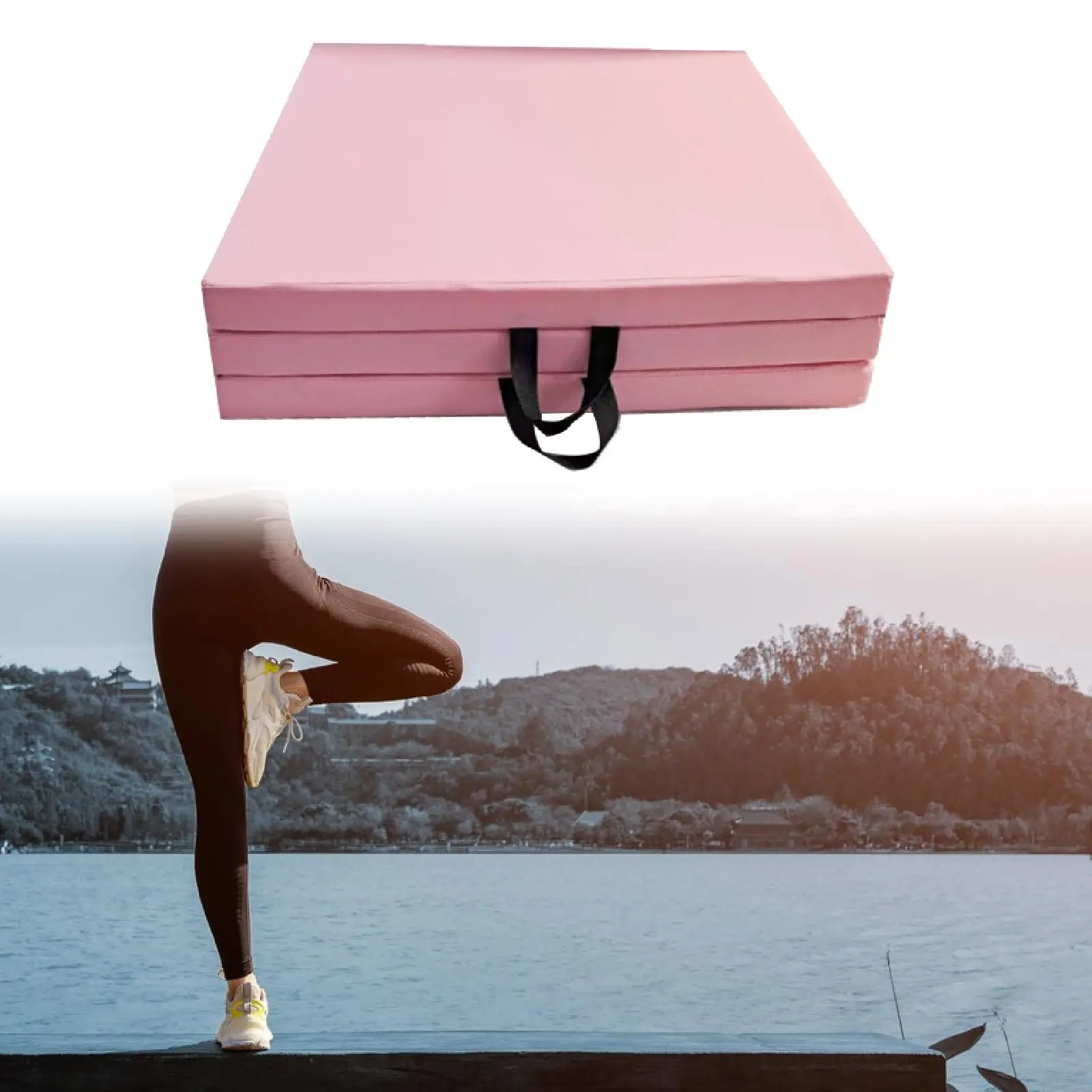 Fitness Mat Foldable Stretch Pad Training 5 cm Thick Nonslip Gymnastics Mat