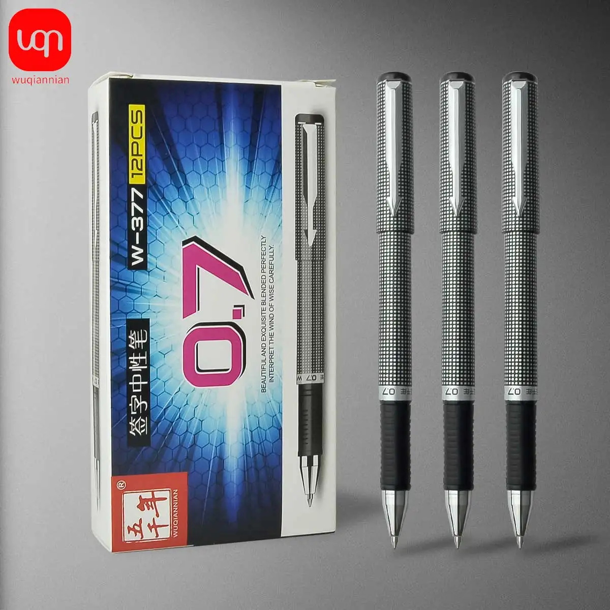 맞춤형 중립 펜, 검정 서명 펜, 0.7mm 팁, 안정적인 쓰기, 브러시 질문 펜, 필기용 펜, 부드러운 쓰기, 3 개, 6 개
