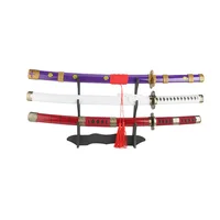 80cm Anime Sword Roronoa Zoro Katana Cosplay Weapons Props 3pc Toy Sword Set  Shusui Lchimonji  Sandai Kitetsu 2